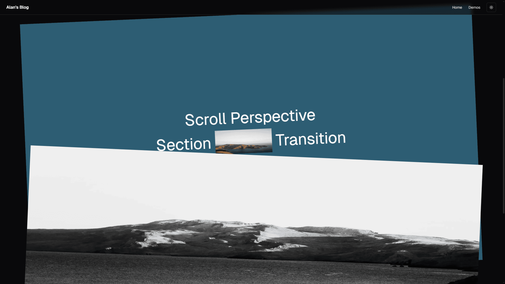 Perspective Section Transition